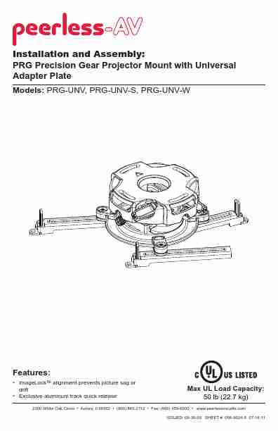 Peerless Industries Projector Accessories PRG-UNV-S-page_pdf